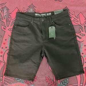 Black Men's Jean Shorts